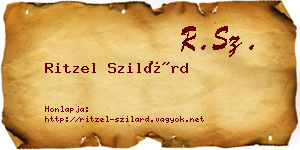 Ritzel Szilárd névjegykártya