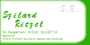 szilard ritzel business card